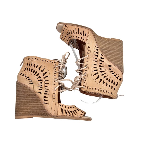 Jeffrey Campbell Rodillo Leather Wedge Sandals - Picture 6 of 10
